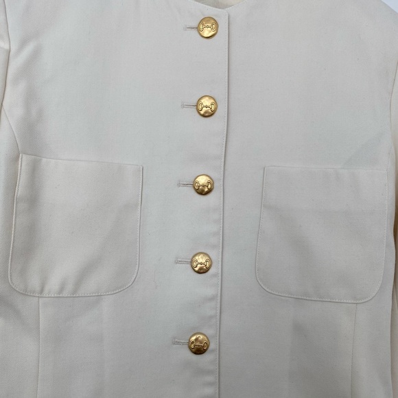 Vintage Inspired Ivory White Blazer - Picture 4 of 12